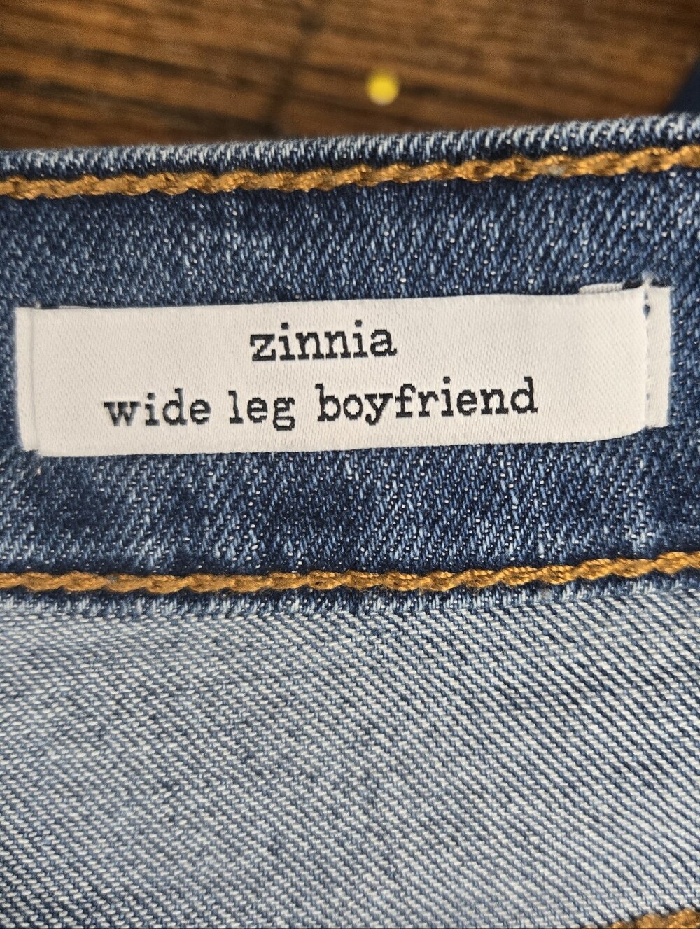 Jessica Simpson Dark Blue Zinnia Wide Leg Boyfriend Patchwork Jean Y2K Womens 12 - Picture 9 of 10